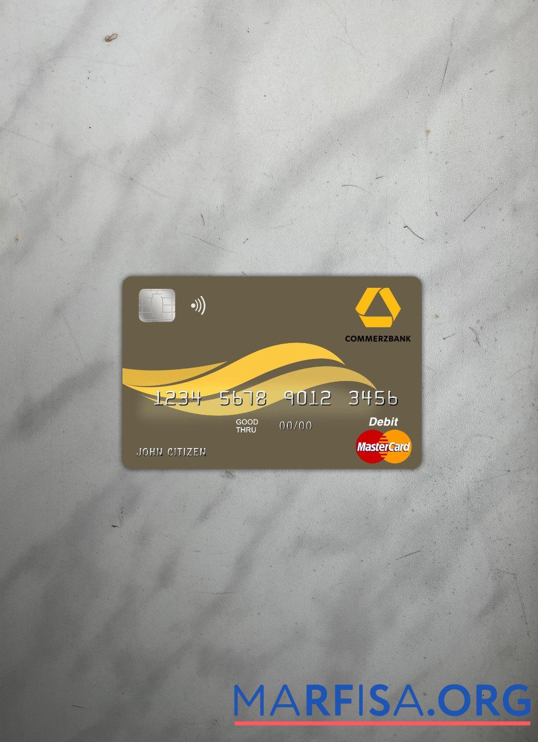 Printable Belize Commerzbank master card photolook front real example